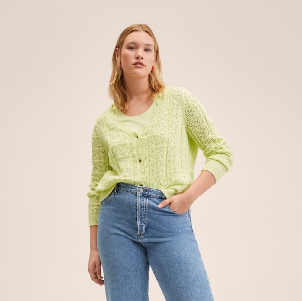🔥Last 1🔥MANGO Openwork cardigan/top set - Picture 2 of 6